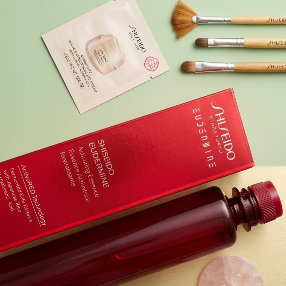 Shiseido Eudermine Activating Essence + Mini Benefiance Wrinkle Eye Cream